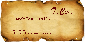 Takács Csák névjegykártya